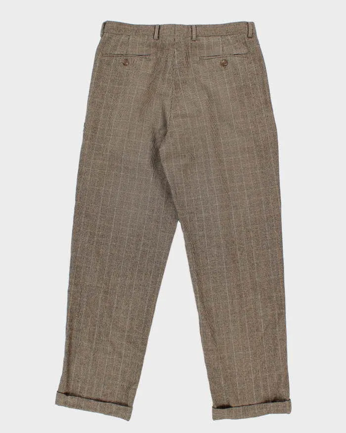 00s Lauren Ralph Lauren Wool Houndstooth Trousers - W34 L32