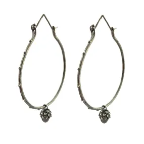 ACORN Large Riveted Hoops - Silver