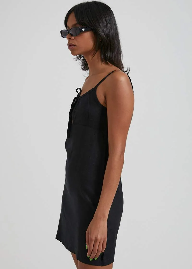 Afends Lottie Hemp Black Mini Dress