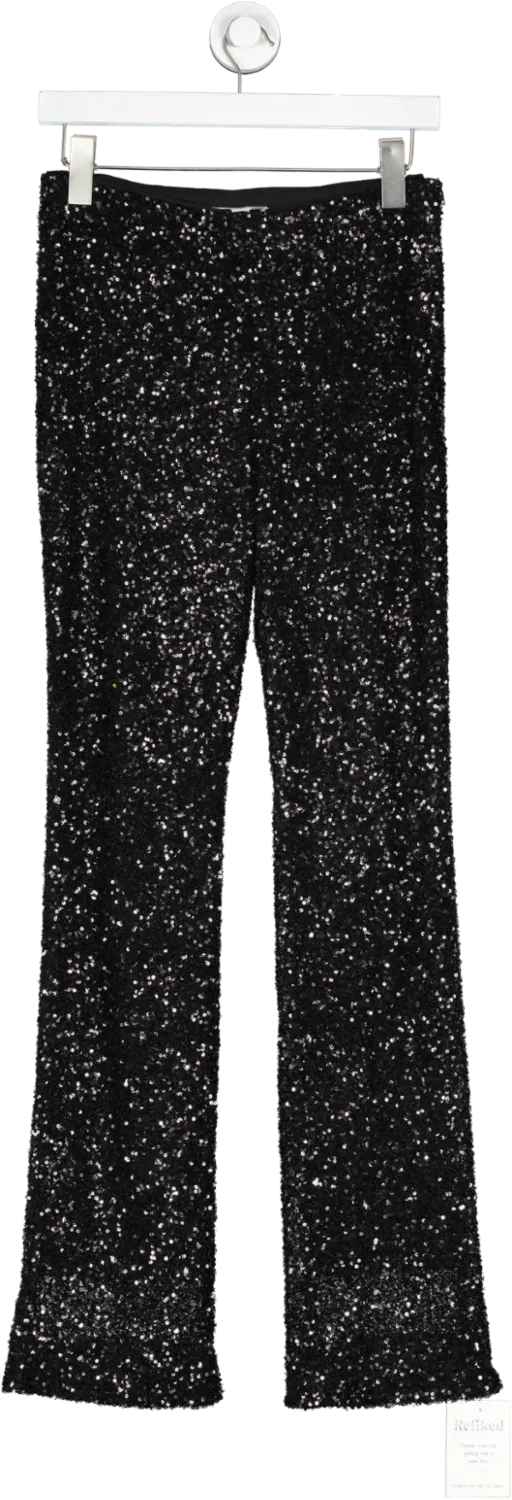 Arket Black Sequin Trousers UK S