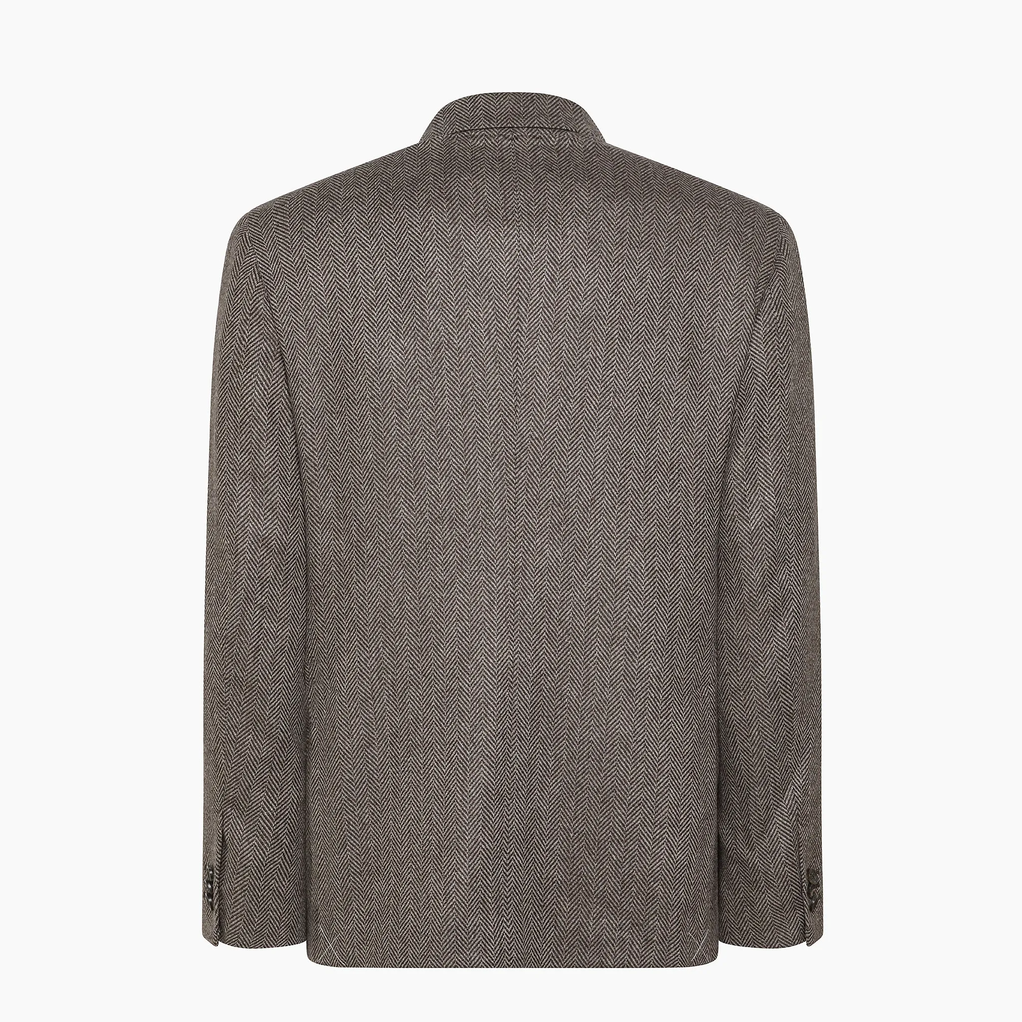 Beckett double breasted blazer in Herringbone Archivio wool