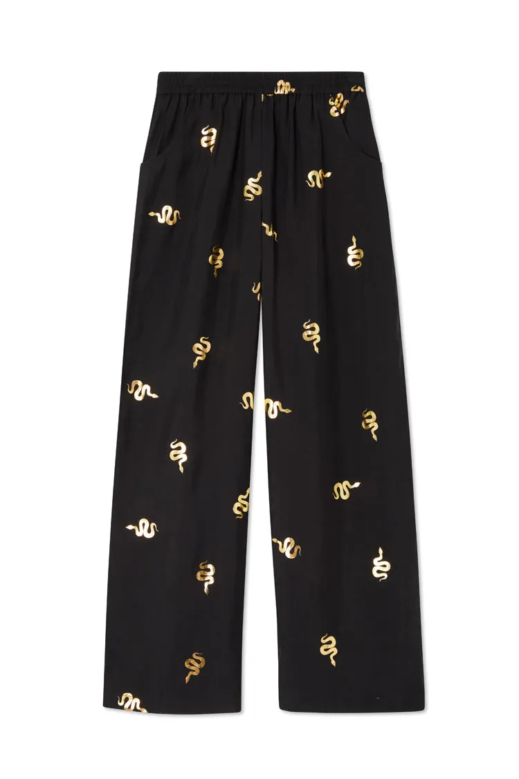 Black Gold Snake Elissa Trousers all