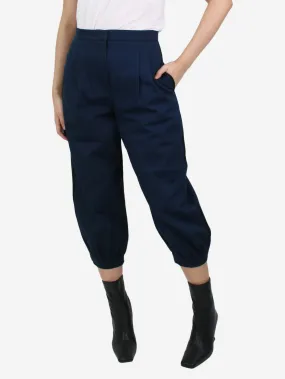 Blue pleated balloon trousers - size IT 42