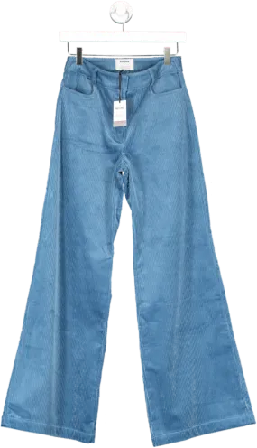 Brora Blue X Willow Crossley Jumbo Cord Wide Leg Trousers UK 6