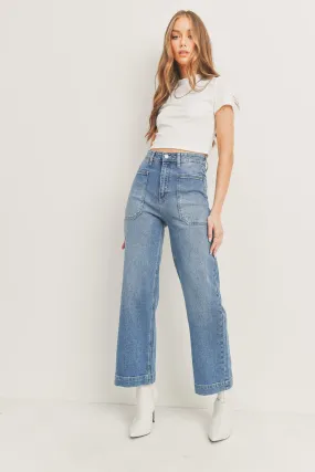 Carter Wide Leg Utility Jeans Medium