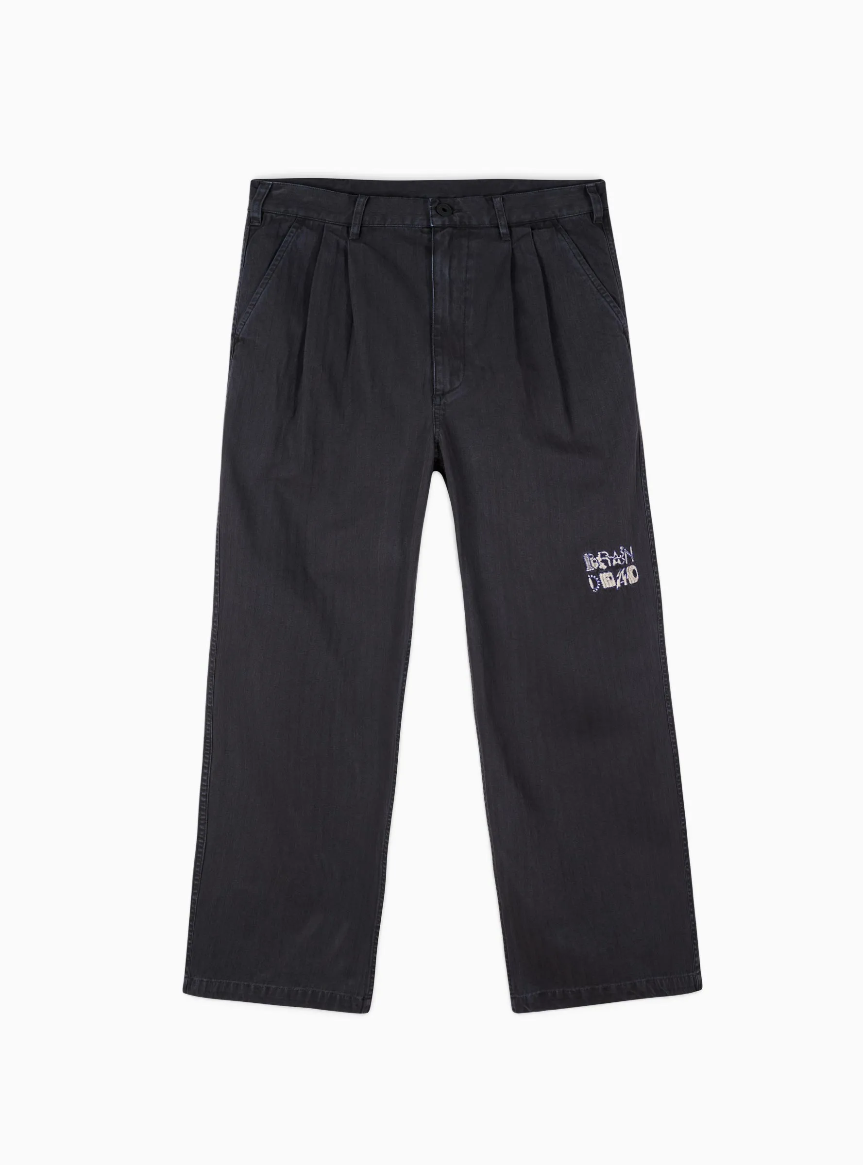 Connections Herringbone Trousers Black