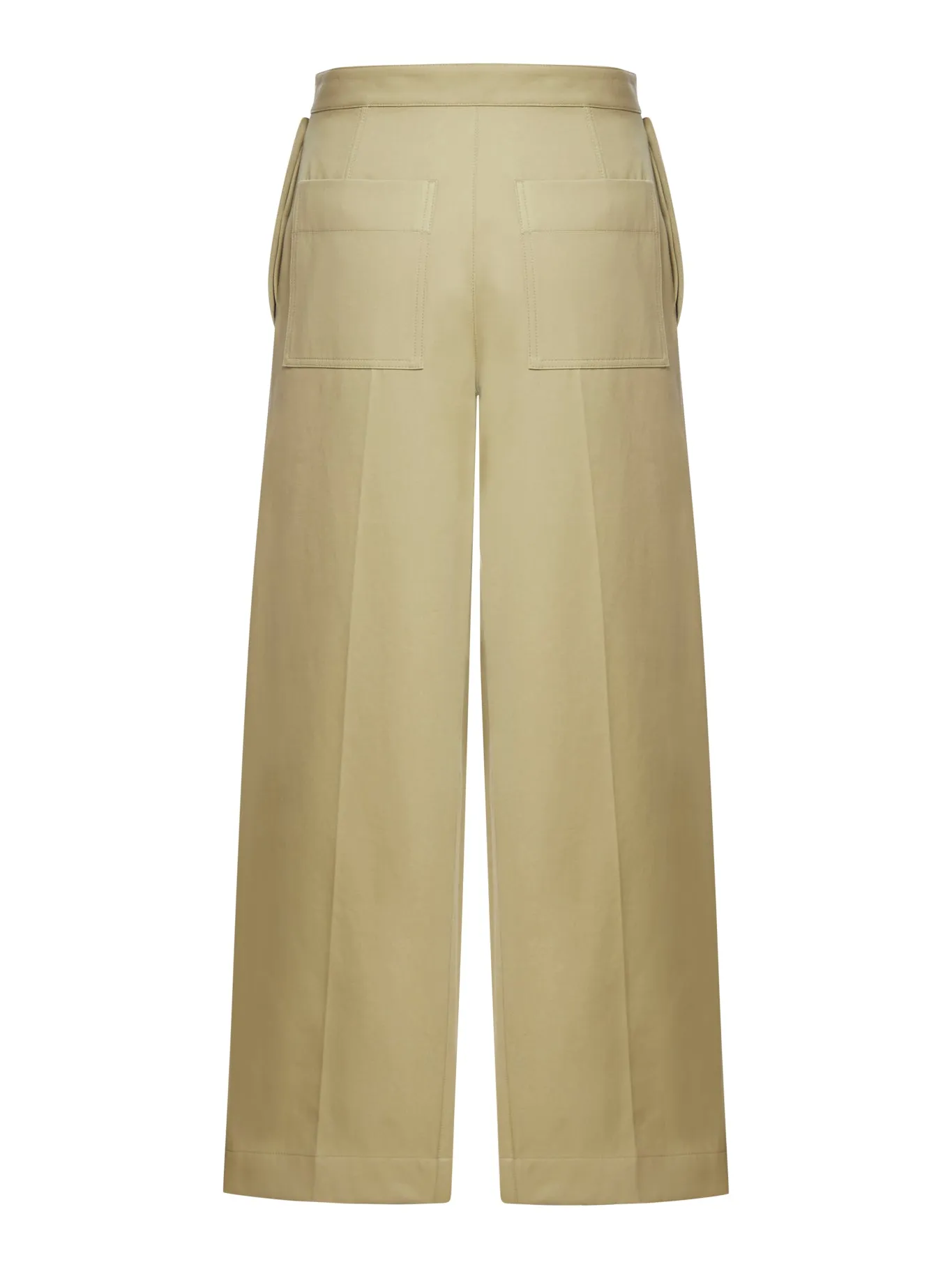 COTTON TWILL SAILOR TROUSERS