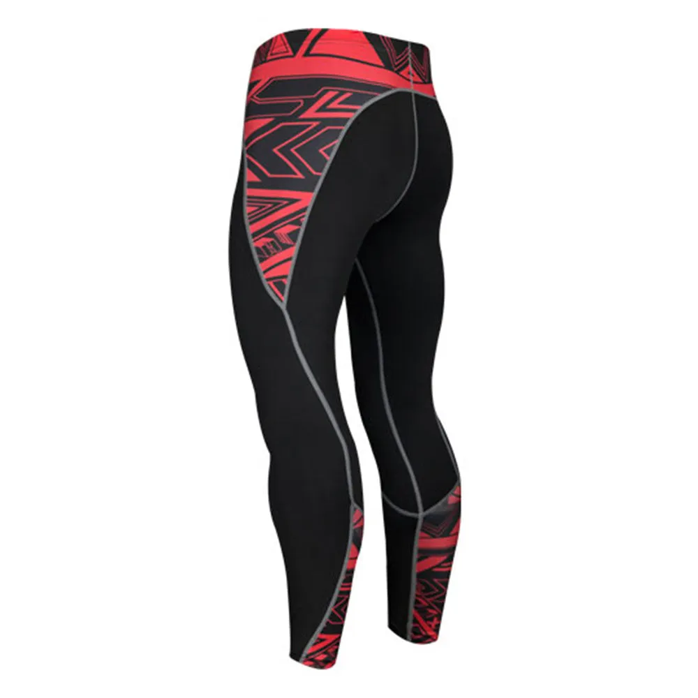 Crimson Abstract No Gi BJJ Compression Leggings/Spats for Jiu Jitsu, MMA, Grappling and Wrestling