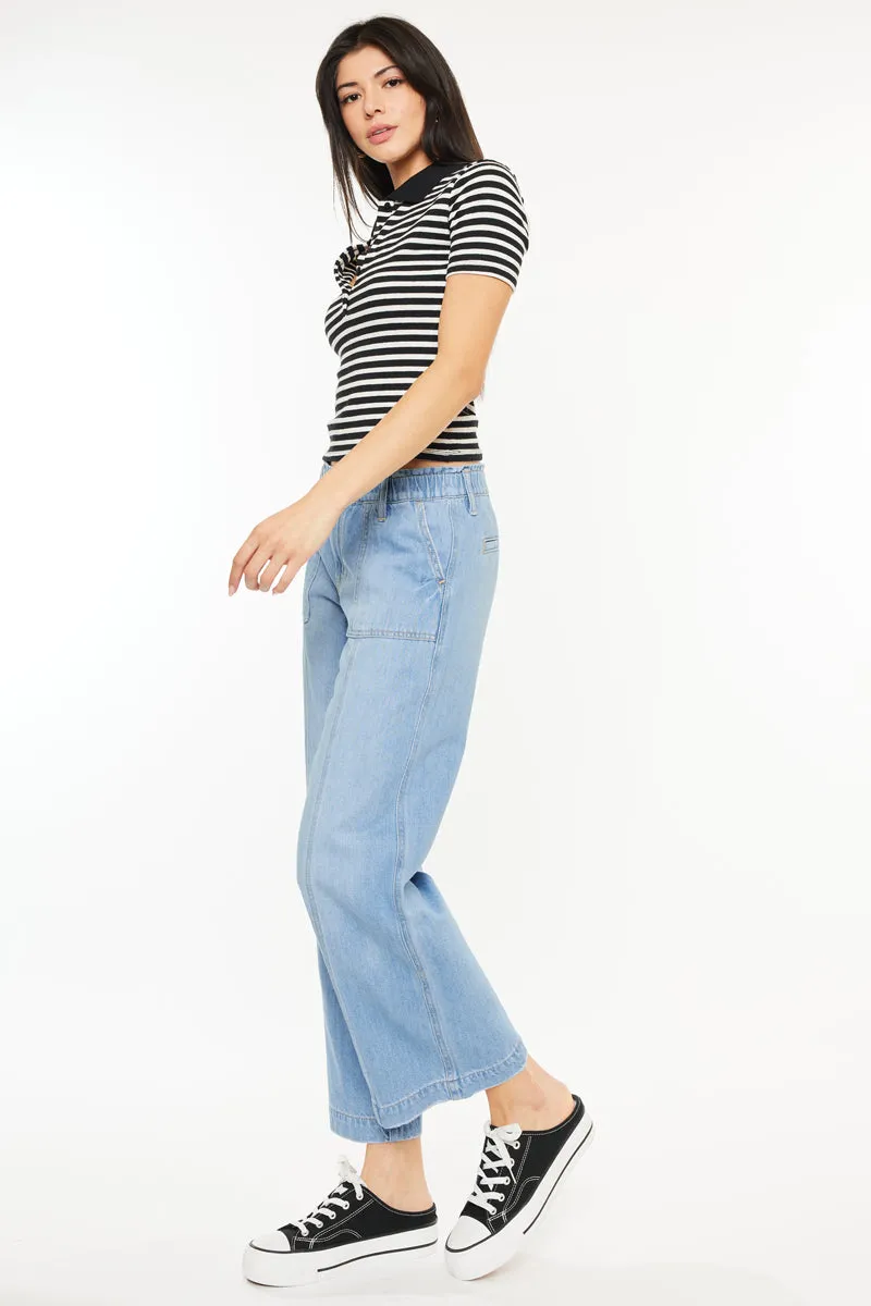 Delilah Mid Rise Wide Leg Jeans