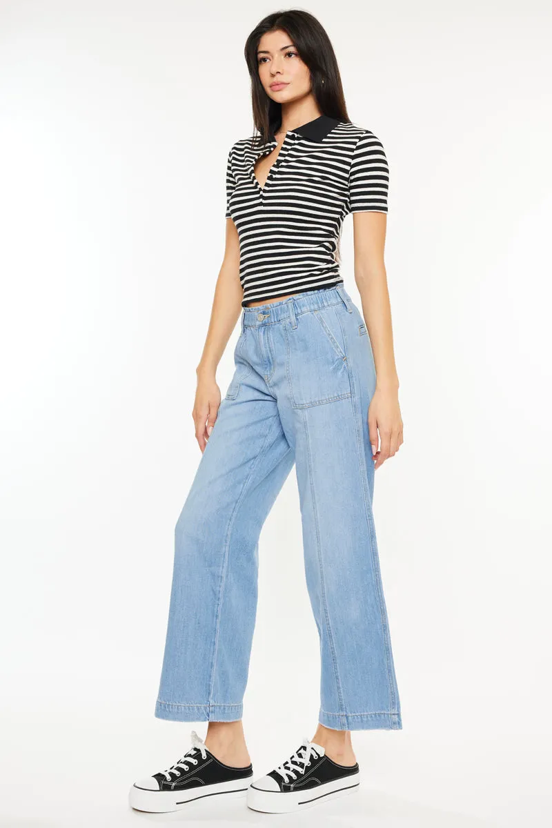 Delilah Mid Rise Wide Leg Jeans