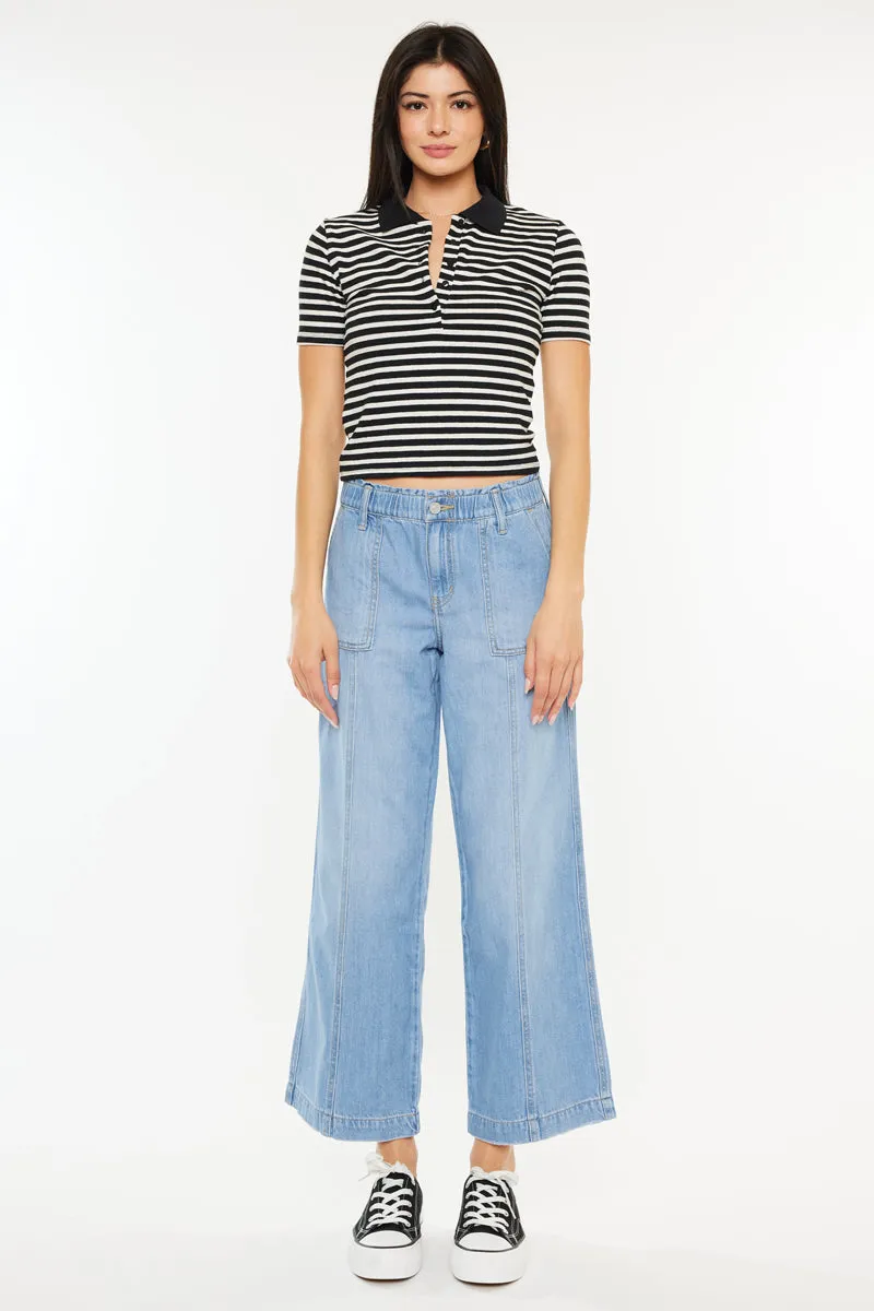 Delilah Mid Rise Wide Leg Jeans