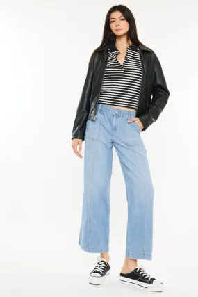 Delilah Mid Rise Wide Leg Jeans