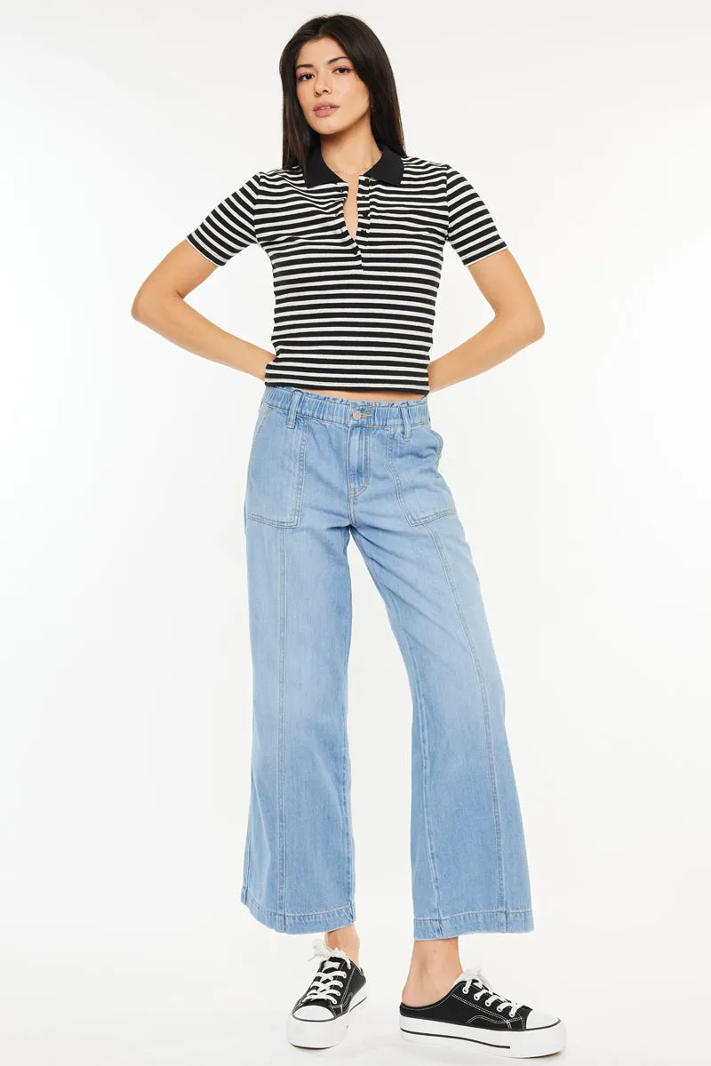 Delilah Mid Rise Wide Leg Jeans