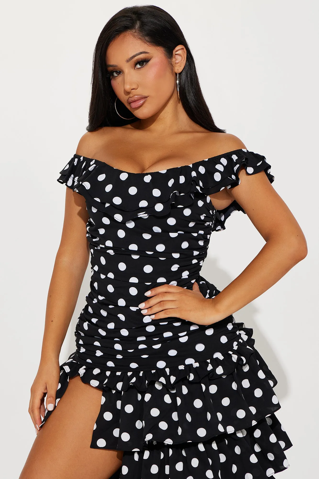 Diane Polka Dot Maxi Dress - Black/White