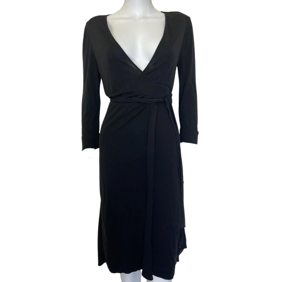 Diane Von Furstenberg Wrap around dress Black UK 10 | US 6