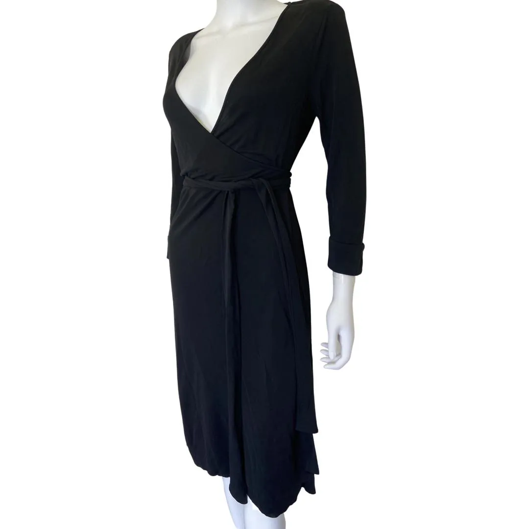 Diane Von Furstenberg Wrap around dress Black UK 10 | US 6