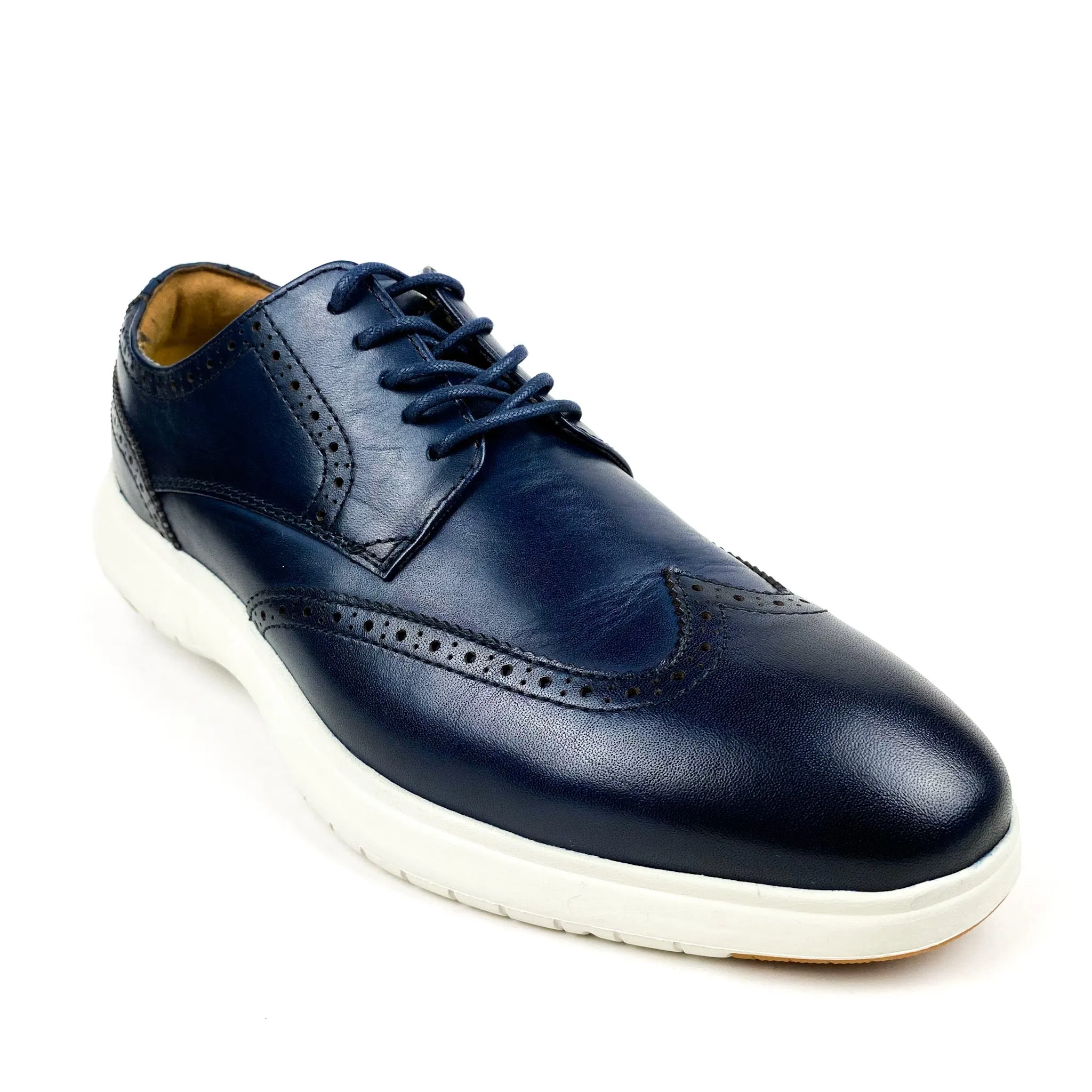 FLORSHEIM DASH WINGTIP MEN NAVY