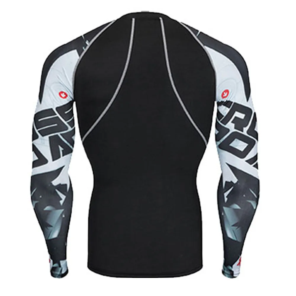 Ghost Long Sleeve No Gi BJJ Compression Rash Guard & Leggings/Spats for Jiu Jitsu, MMA, Grappling and Wrestling Kit