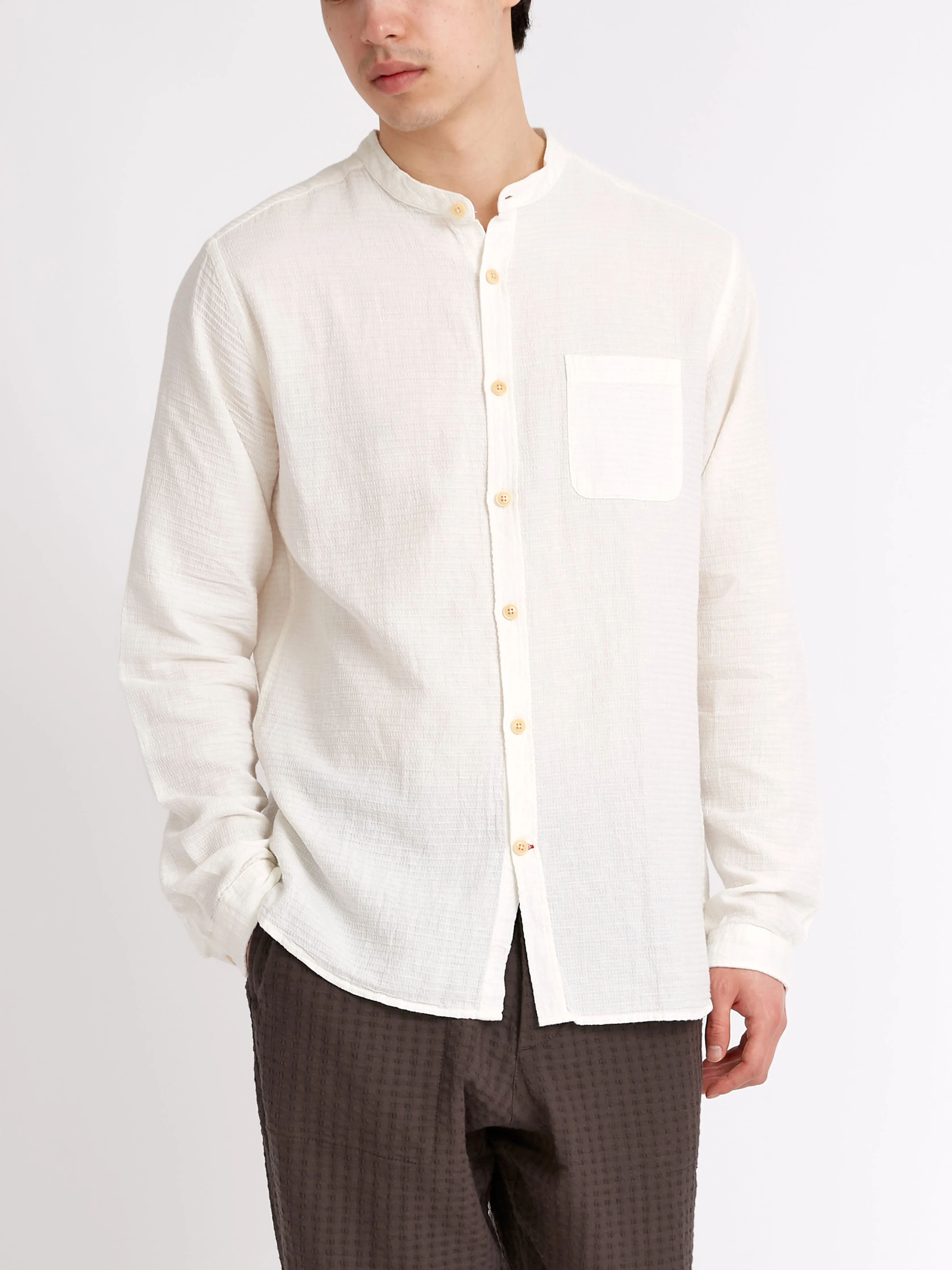 Grandad Shirt Haston Cream