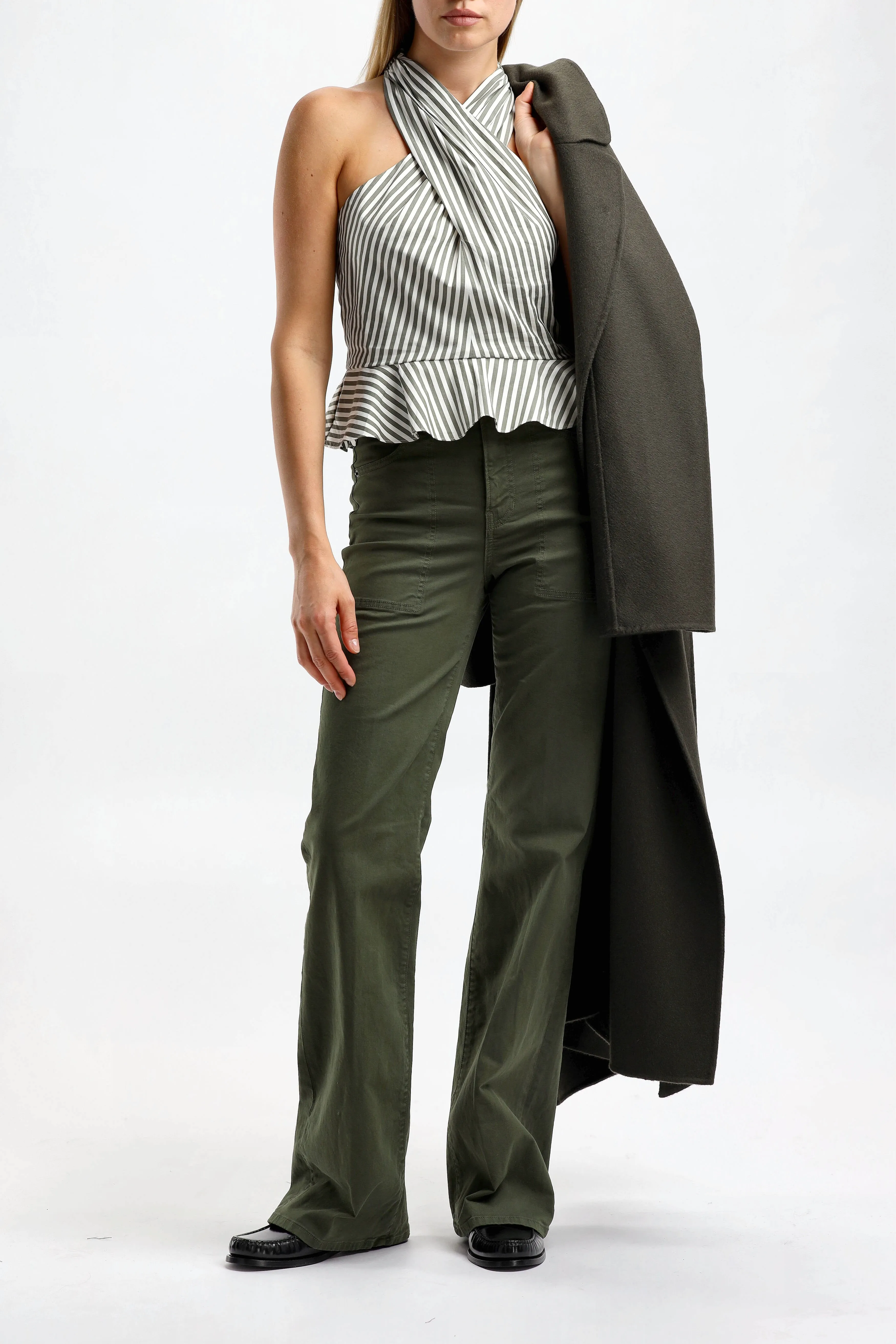 Hose Crosbie Wide Leg in Army