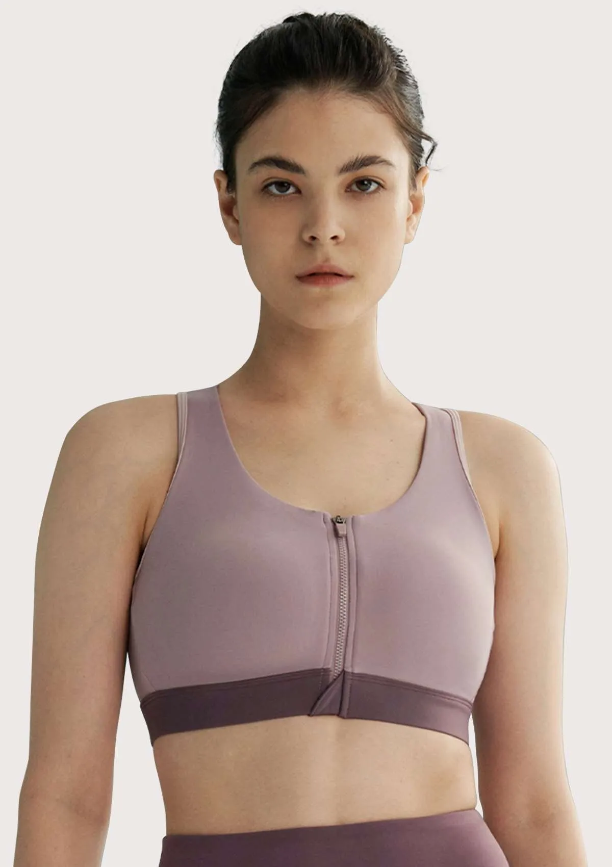 HSIA Front Zip Medium-Impact Sports Bra