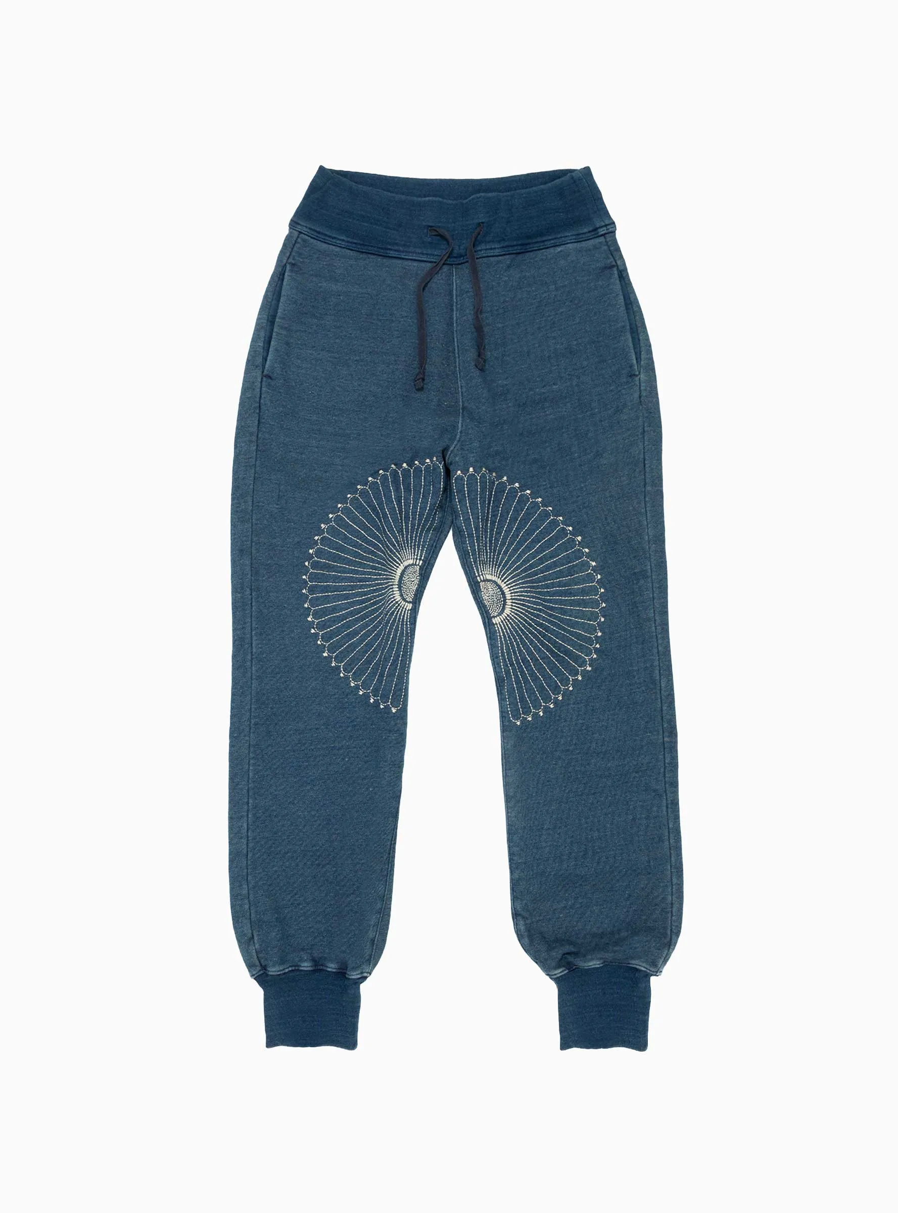 Stylish Indigo Cotton Fleece Sweatpants for Ultimate Comfort and Warmth