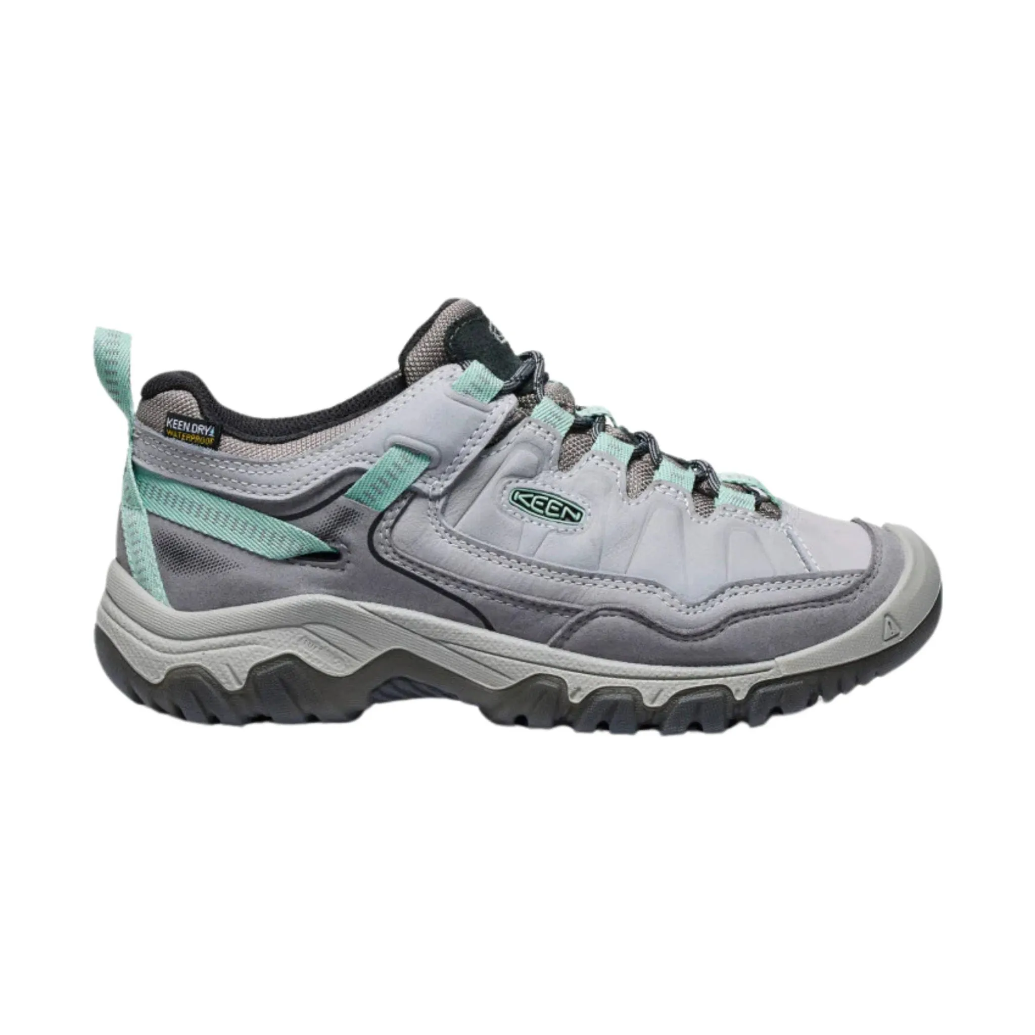 KEEN Women's Targhee IV Waterproof Hiking Shoe - Alloy/Granite Green