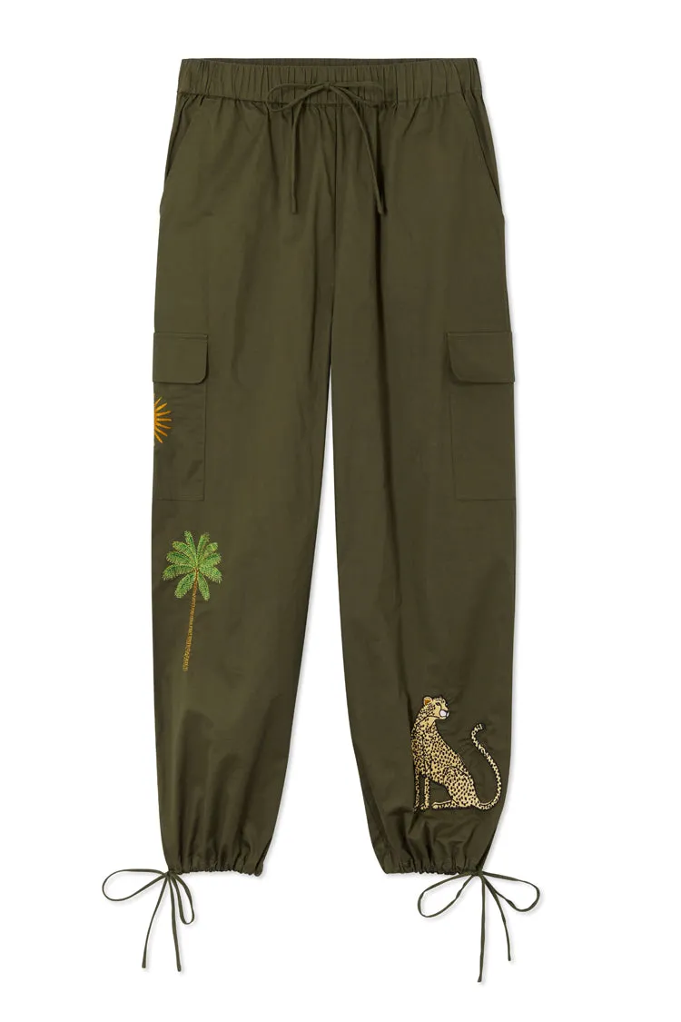 Khaki Running Wild Cargo Trousers