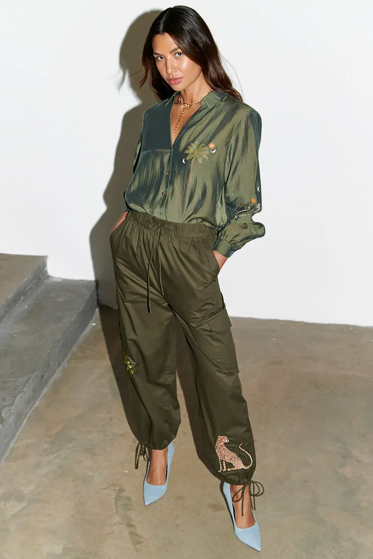 Khaki Running Wild Cargo Trousers