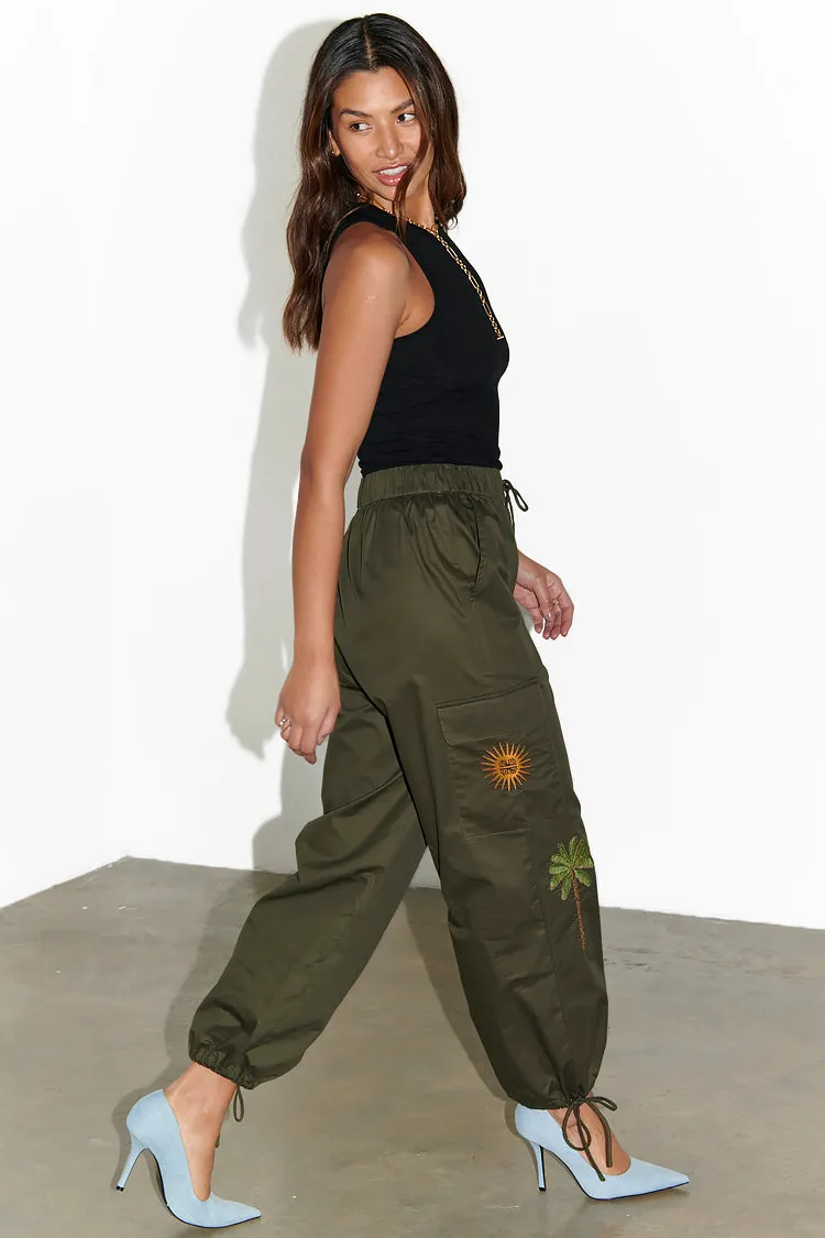 Khaki Running Wild Cargo Trousers