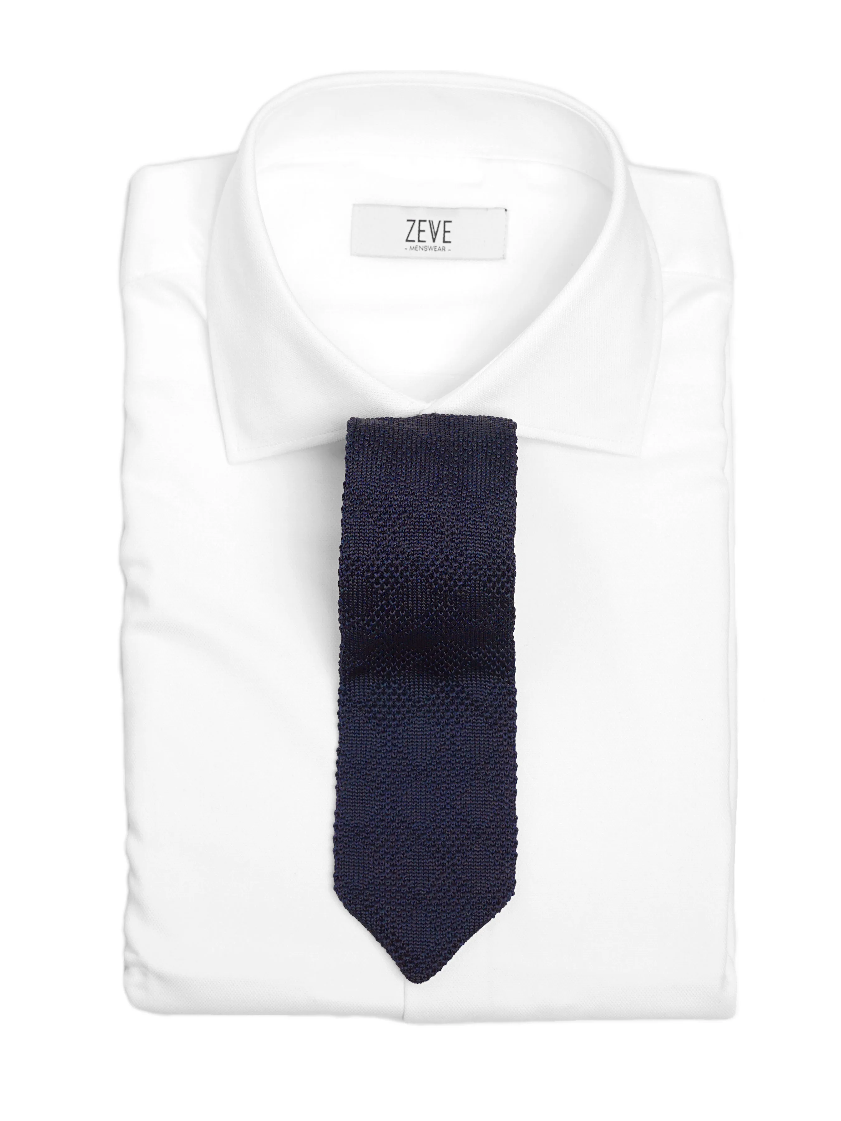 Knit Tie - Navy Blue