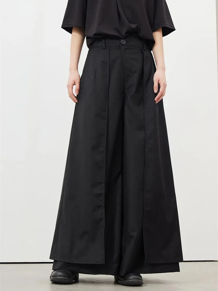 Layered Wide Legged Trousers