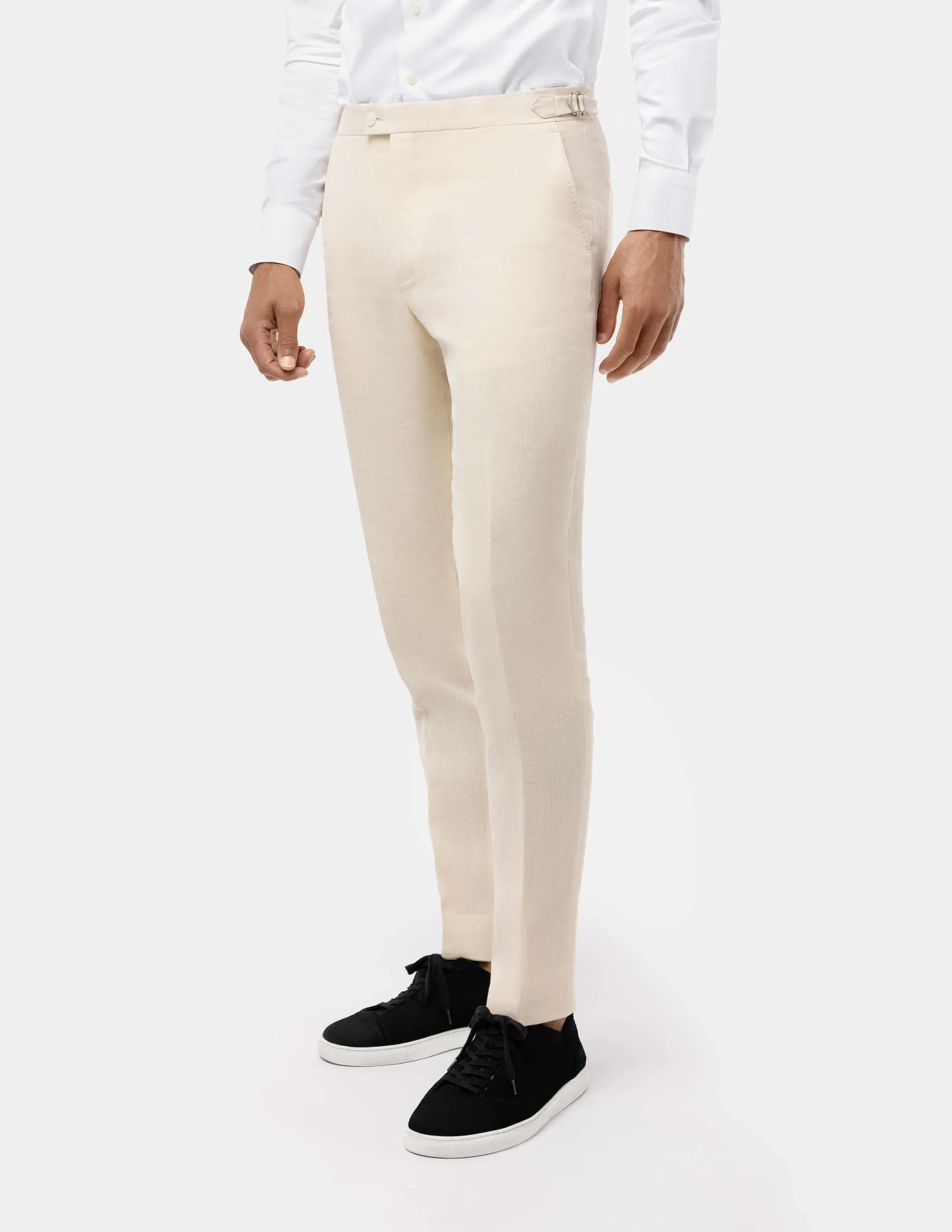 Light Sand Linen Trousers