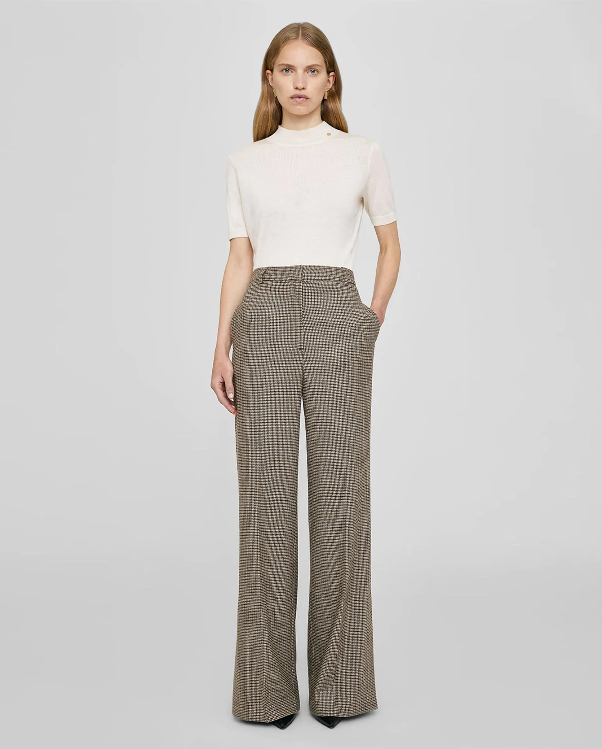 LYRA TROUSER / MINI HOUNDSTOOTH