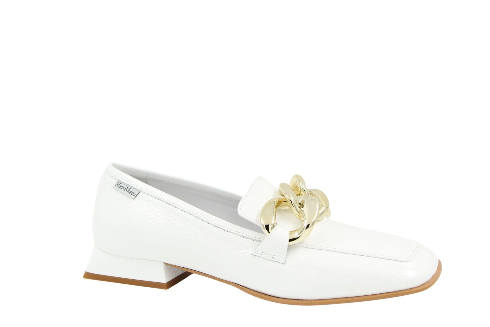 MARCO MOREO Firenze White  Patent  Loafer B1120