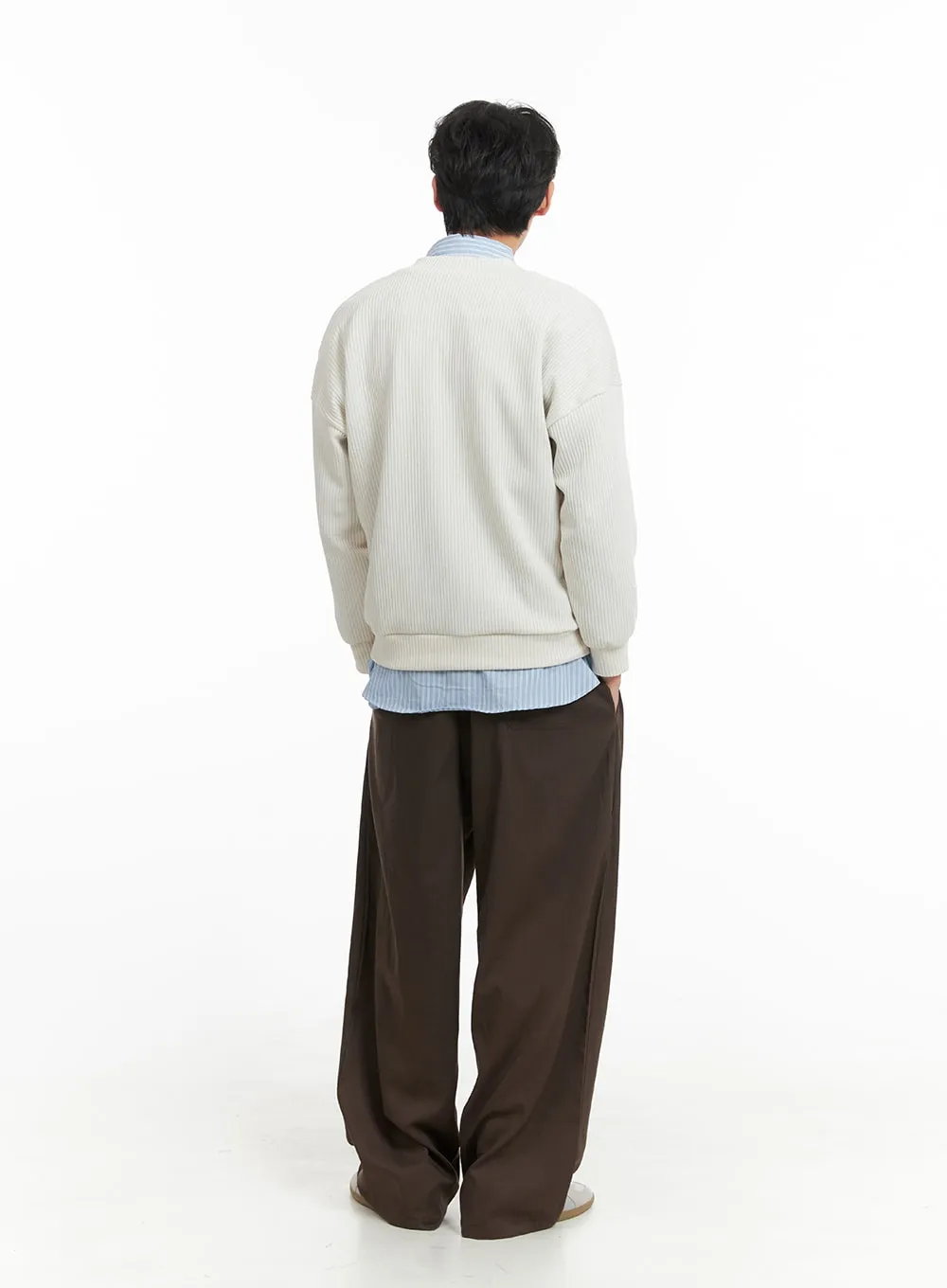 Men's Banded Wide Leg Trousers IA401