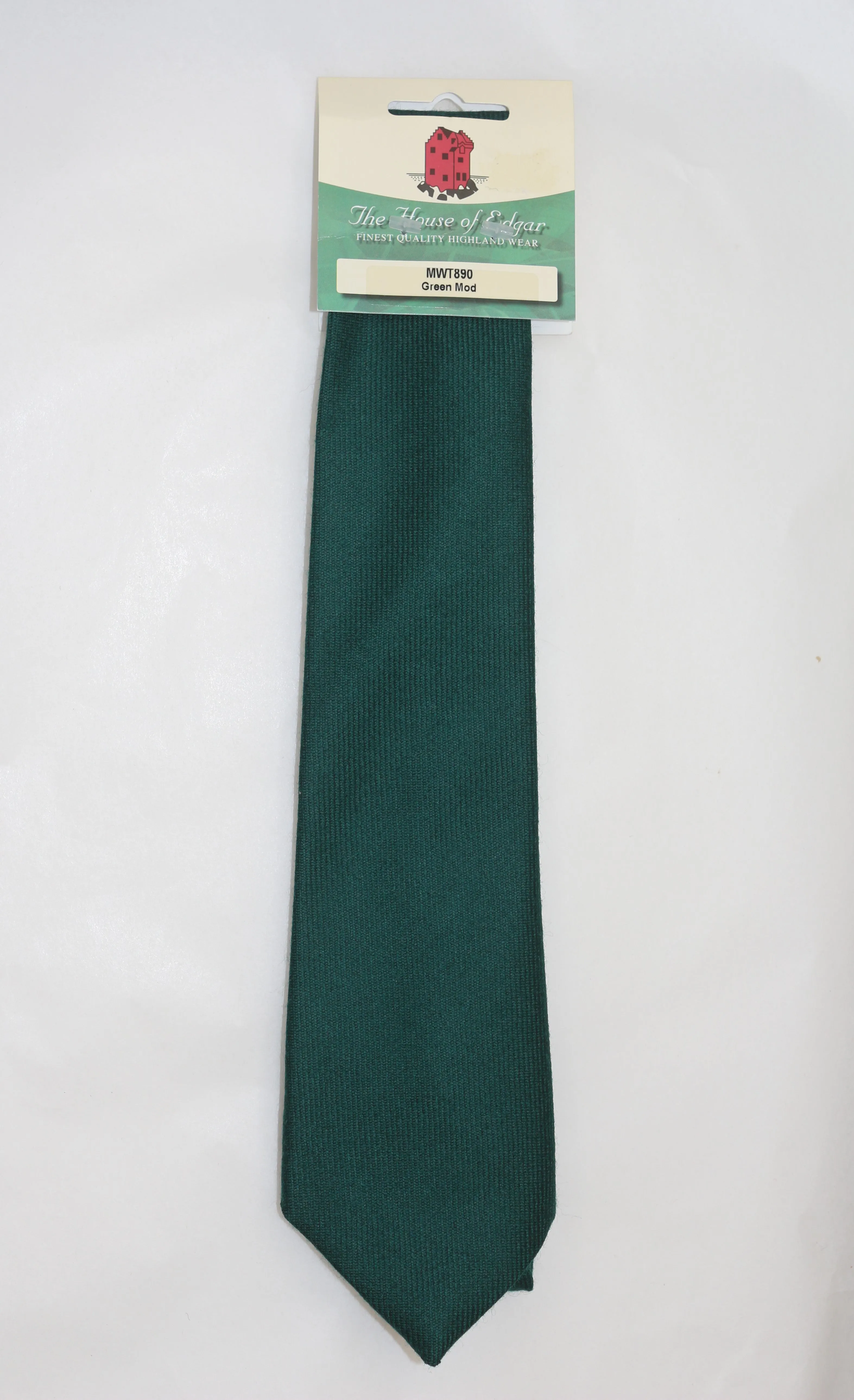 Mens House of Edgar Woollen Tie - Bottle Green