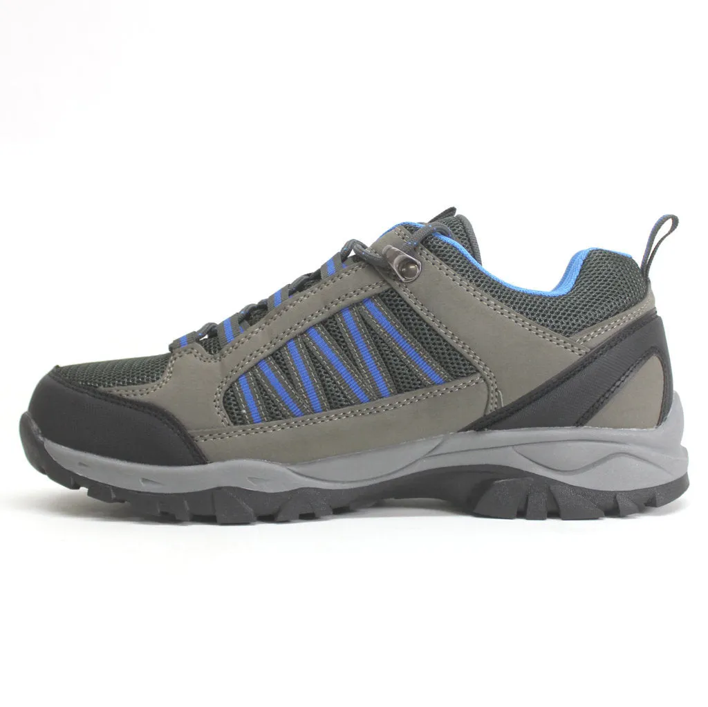 Mountain Warehouse Path Synthetic Textile Mens Trainers - Dark Grey