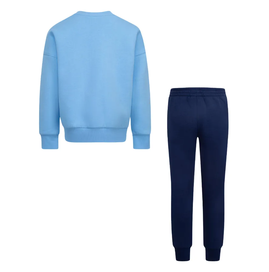 Nike crew neck sweatshirt and trousers tracksuit for boys Sense of Adventure 86L947-U90 light blue-blue