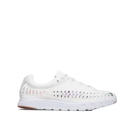 Nike Mayfly Woven Lace Up White Suede Leather Womens Trainers 833802 101