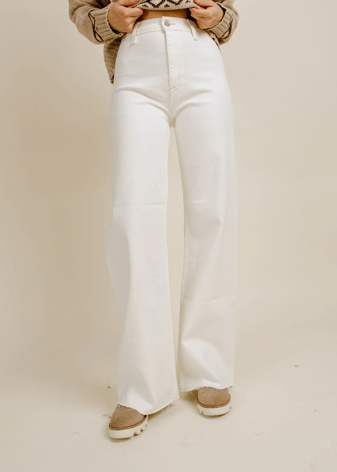 Penny High Rise Wide Leg Crop - Sand