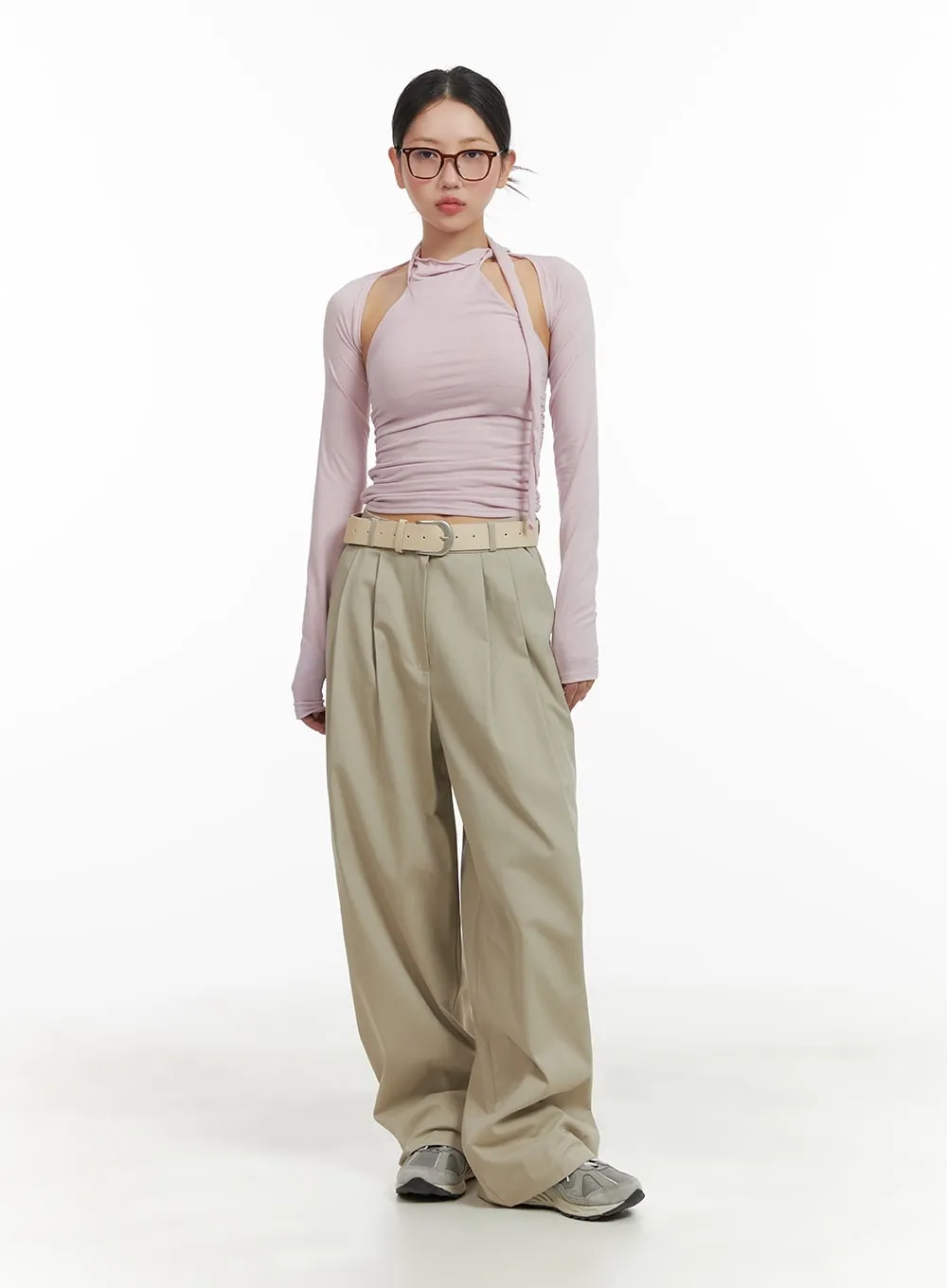 Pintuck Baggy Trousers CA409