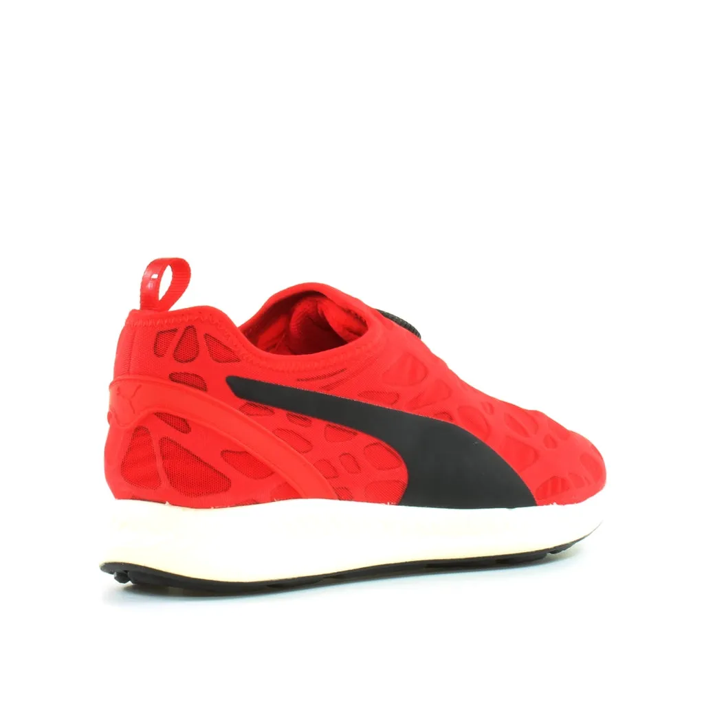 Puma Disc Sleeve Ignite Foam Red Textile Disc Slip On Mens Trainers 360946 03