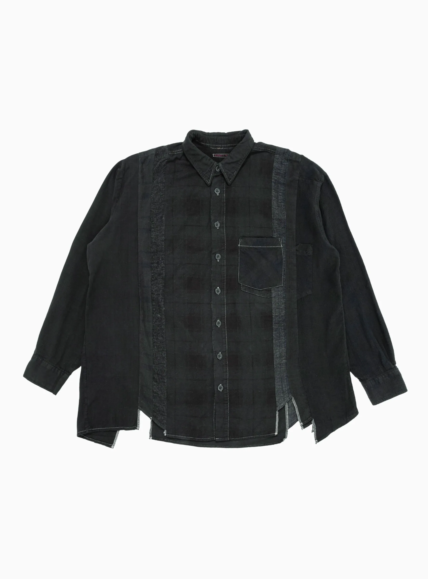 Rebuild 7 Cuts Flannel Shirt Black