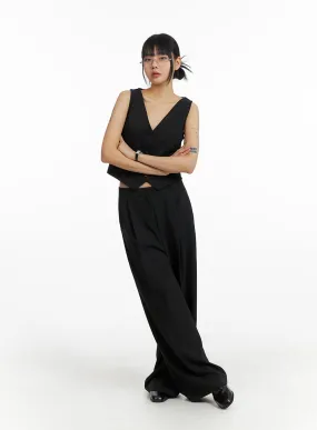 Simple Wide Trousers IM414