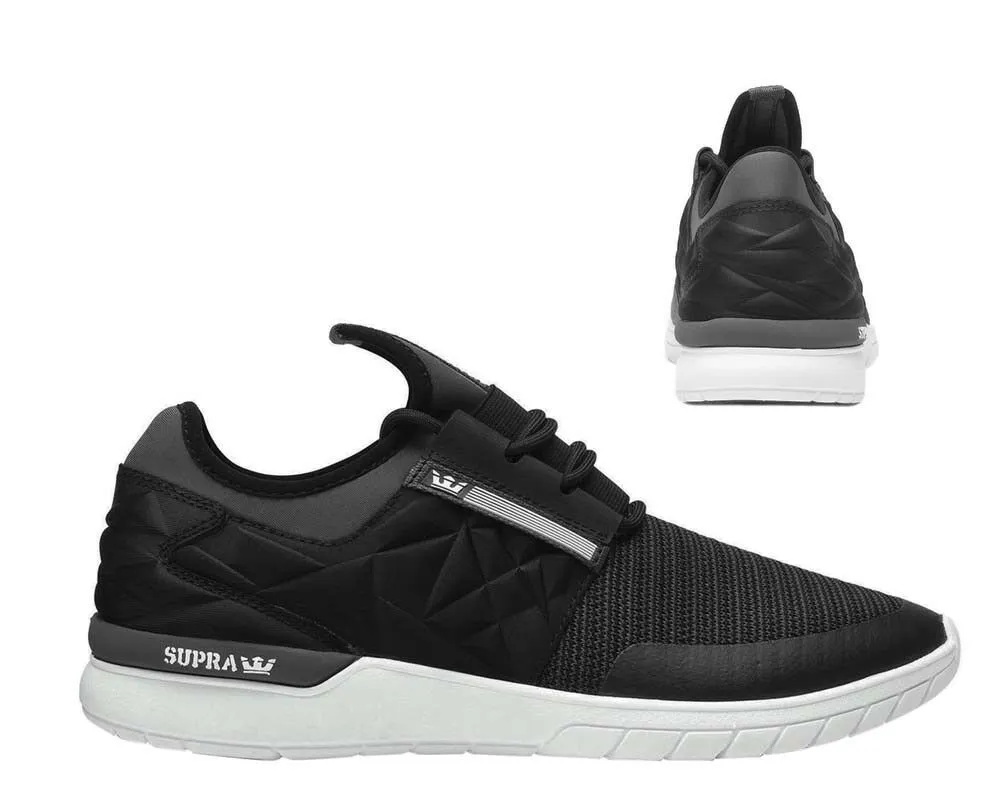 Supra Flow Run Evo Lace Up Mens Casual Running Trainers Black 08342 094 B67A