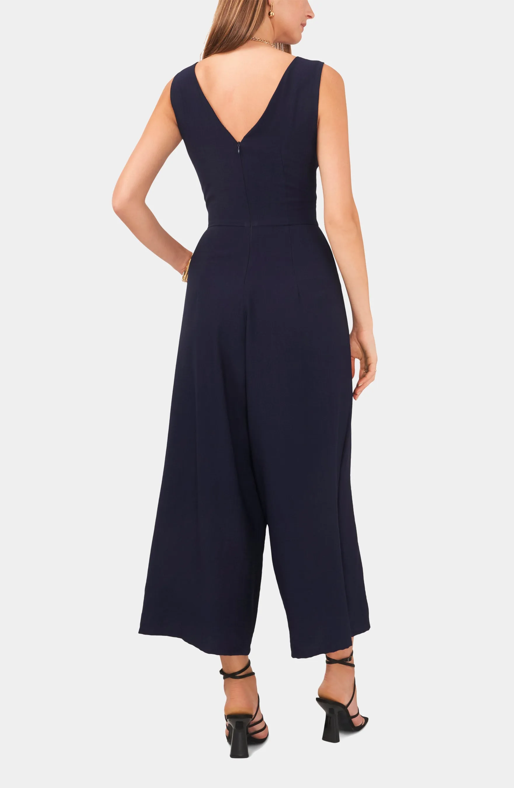 V-neck Front Tie Jumpsuit