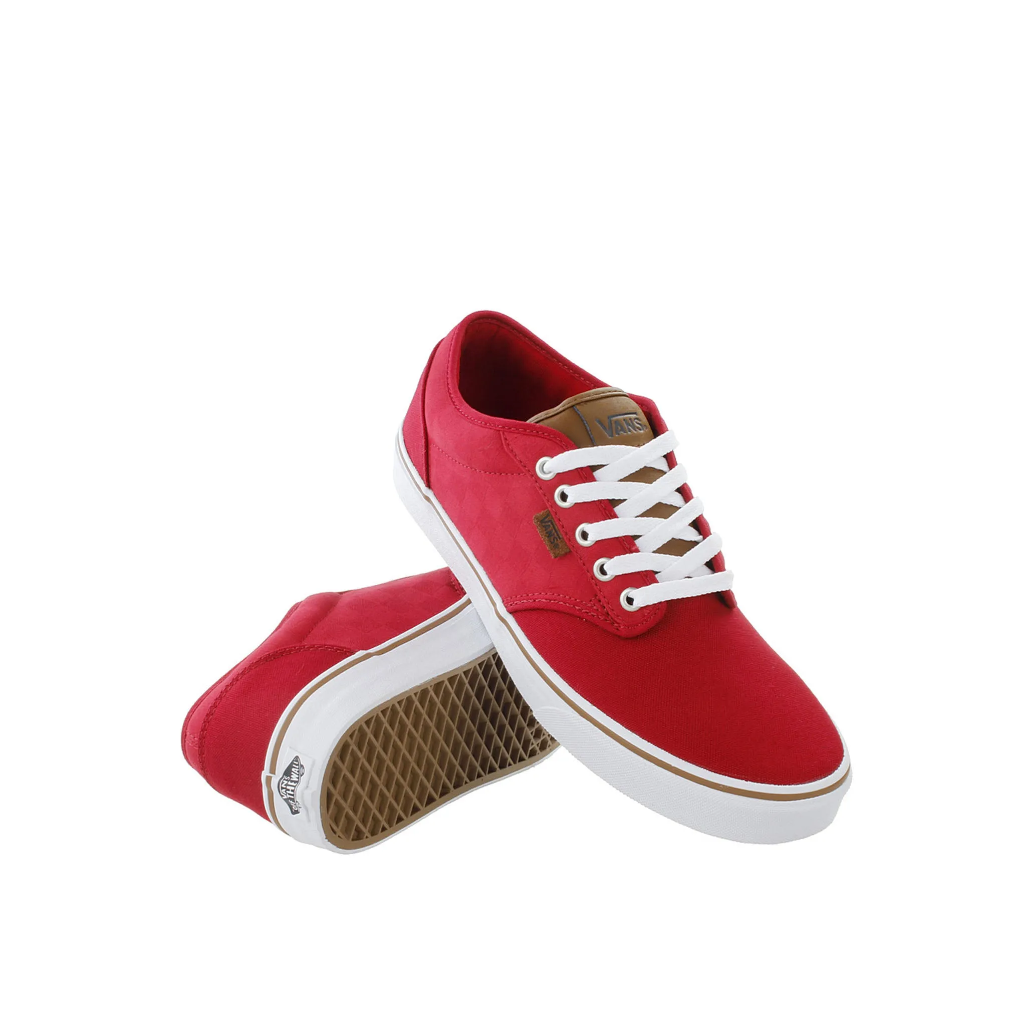 Vans Atwood Lace-Up Red Canvas Mens Plimsolls A327LMFA