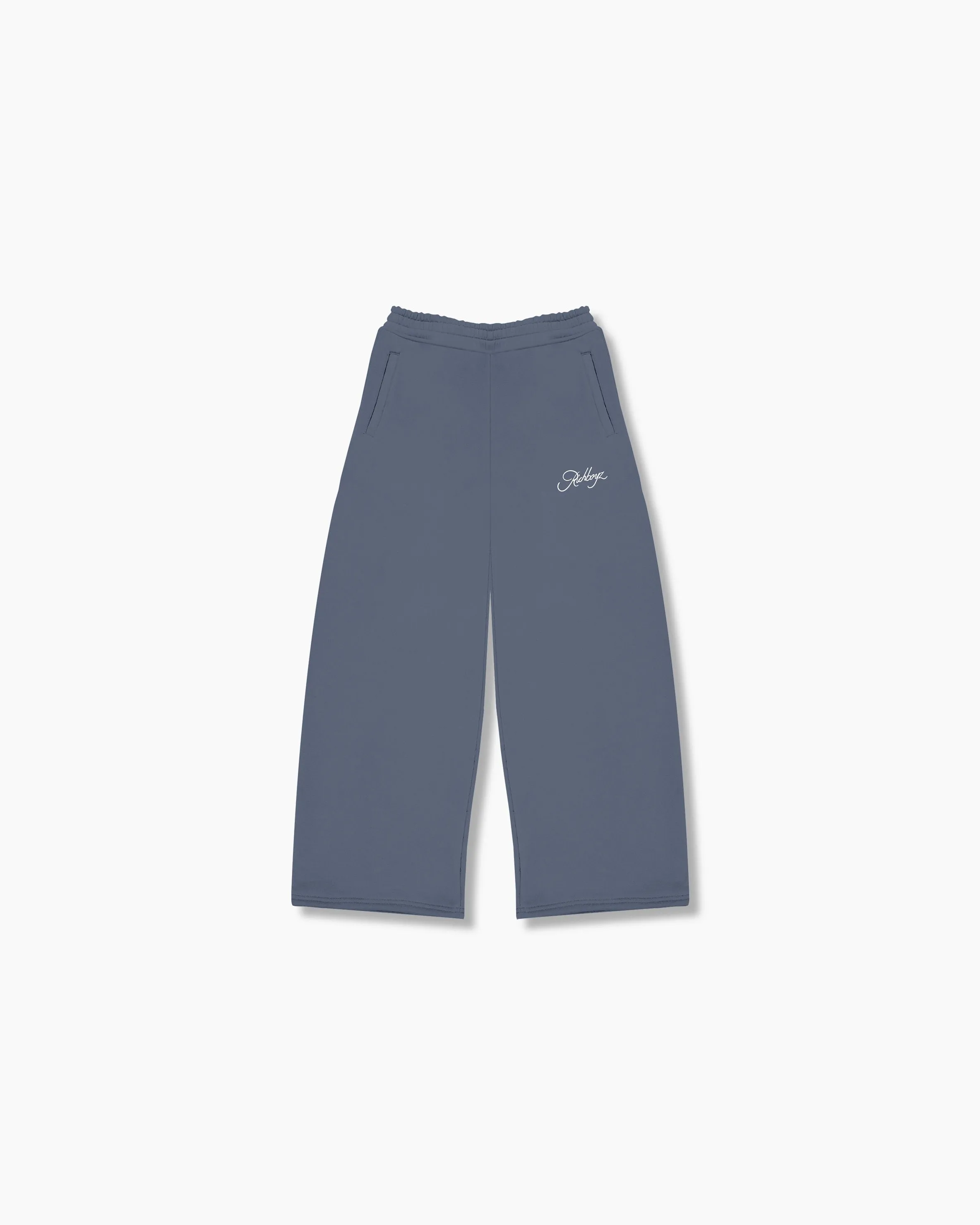 Wide Leg Sweatpants - Dull Blue