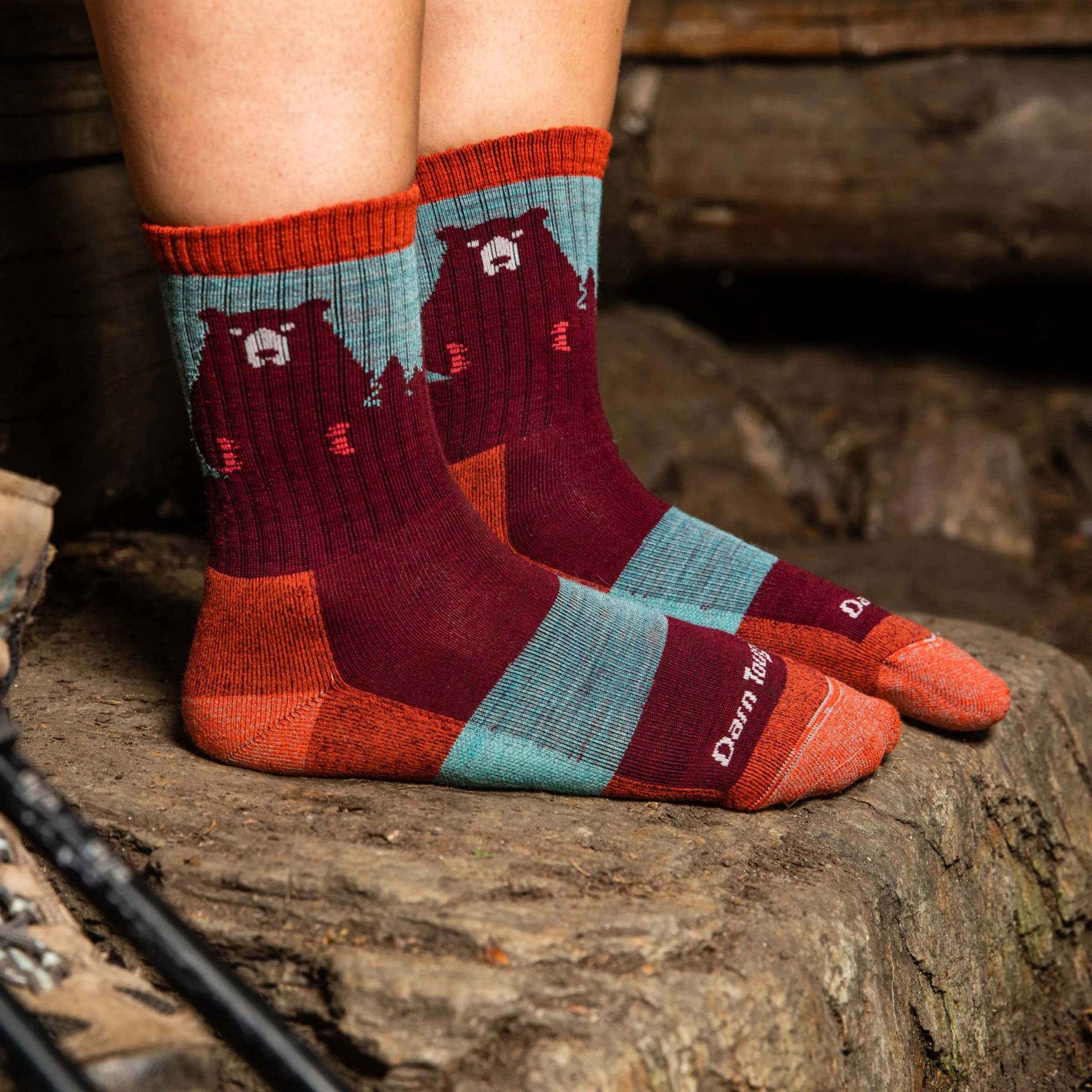 Women's Bear Town Micro Crew  Lightweight Hiking Sock